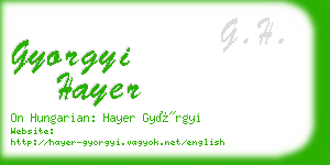 gyorgyi hayer business card